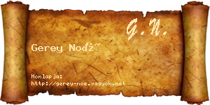 Gerey Noé névjegykártya